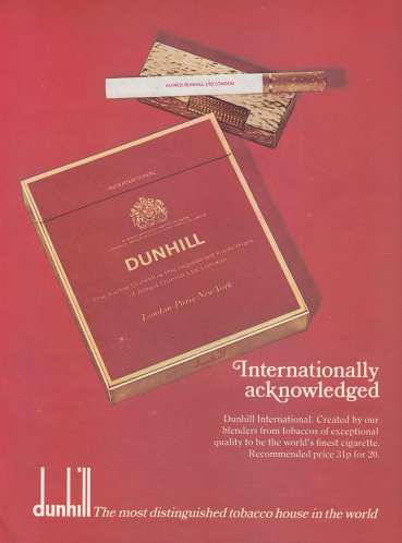 Dunhill Cigarette Advert