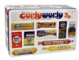 Cadbury’s Storage Tin –  Retro Wrapper Collage (£8.99)