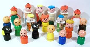 Fisher Price Little People, these were very simple 1971 toys that looked like your dads shaving brush